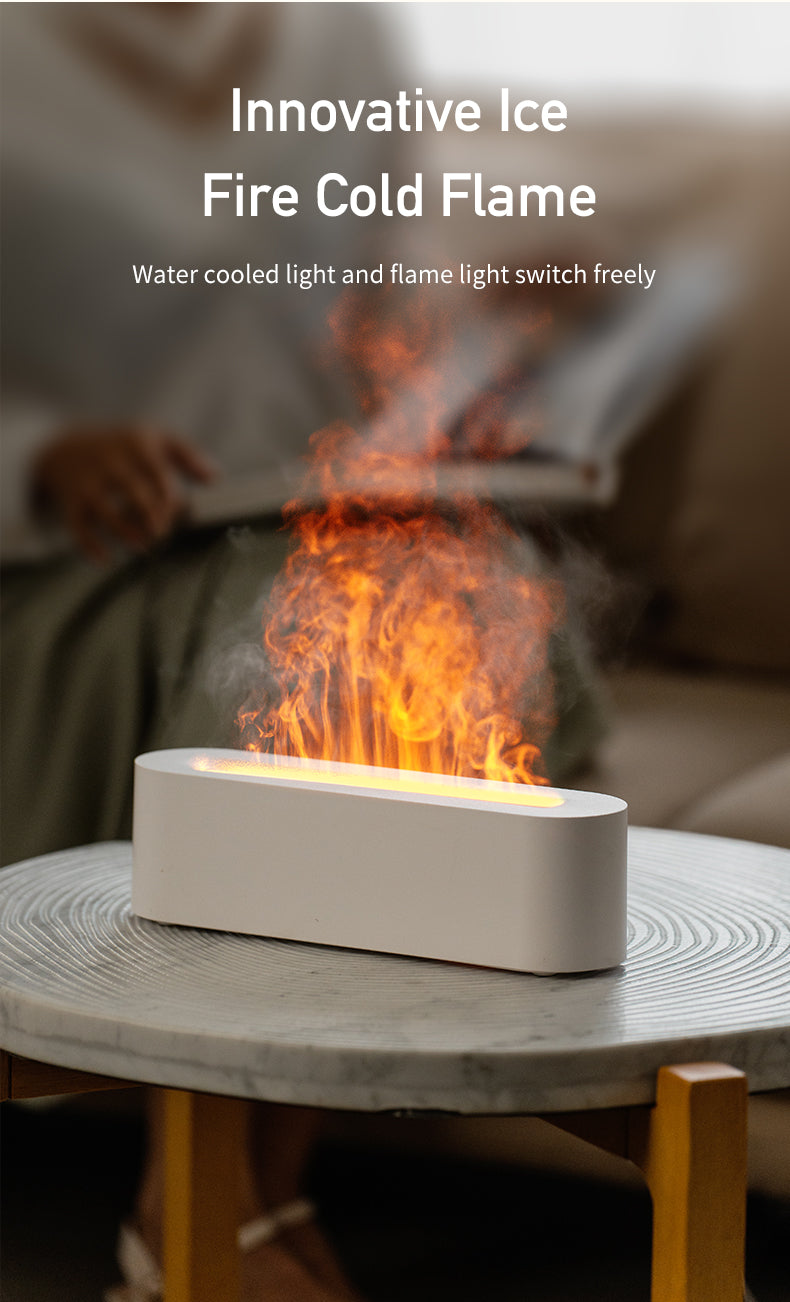 Innovative Simulated Ice Fire Cold Flame Essential Oil Diffuser 150ml
