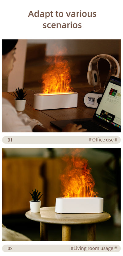 Innovative Simulated Ice Fire Cold Flame Essential Oil Diffuser 150ml